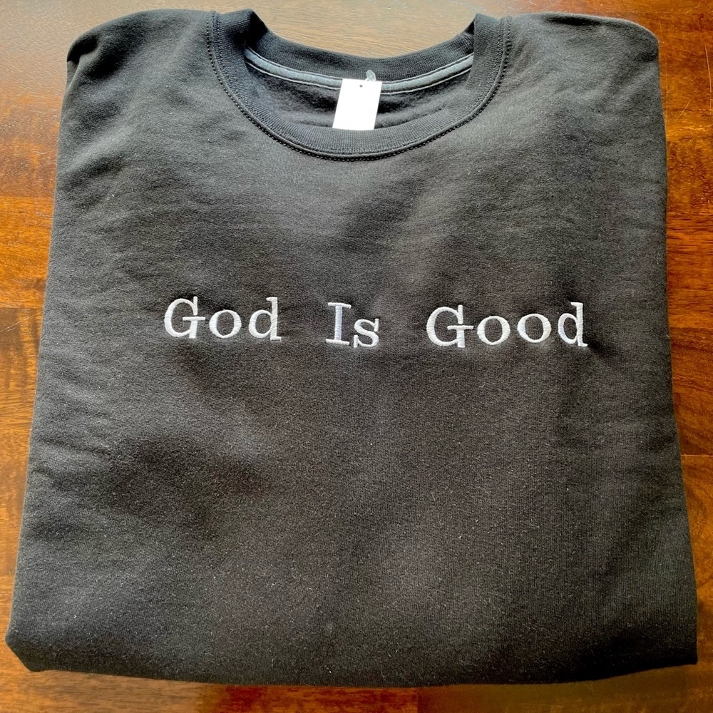 Embroidered crewneck